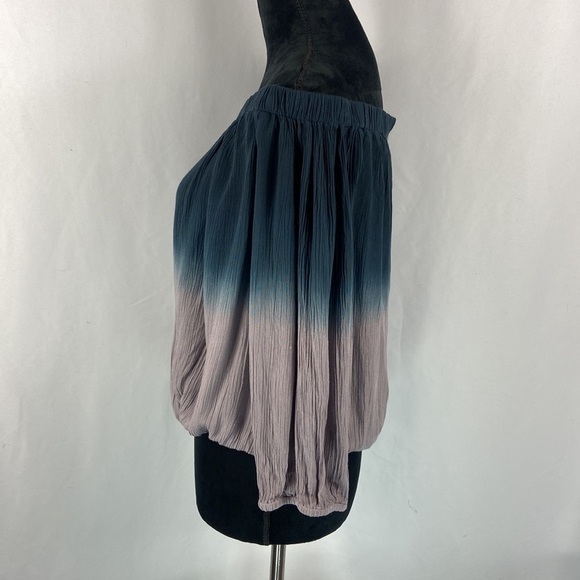 Charlotte Russe Off the Shoulder Ombré Blouse with Faux Wrap Front - Picture 4 of 8